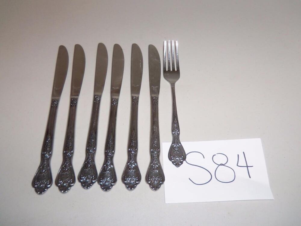 7 Normandy Stainless Japan Dinner Fork Modern Solid Knife Knives -0917S84